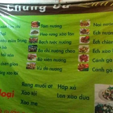 Thực đơn- Quán Ăn Bánh Xèo Miền Trung - Phan Xích Long