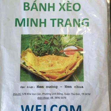 Thực đơn- Quán Ăn Bánh Xèo Minh Trang - Kha Vạn Cân