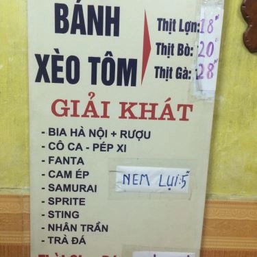 Thực đơn- Quán Ăn Bánh Xèo Tôn Đức Thắng