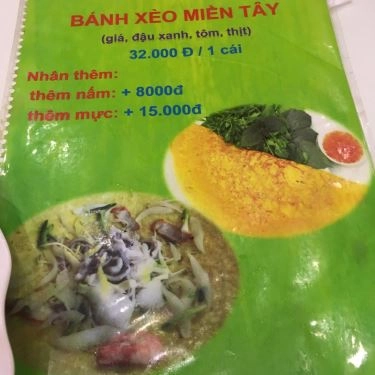 Thực đơn- Quán Ăn Bánh Xèo Xíu