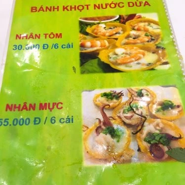 Thực đơn- Quán Ăn Bánh Xèo Xíu