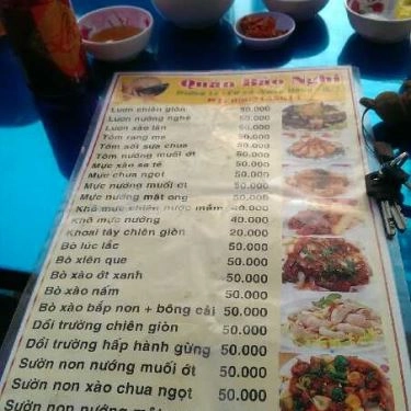 Thực đơn- Quán Ăn Bảo Nghi Quán - Đường Số 14A