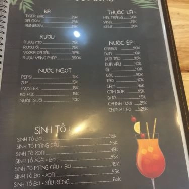 Thực đơn- Quán Ăn Bao Quán - Ẩm Thực Việt