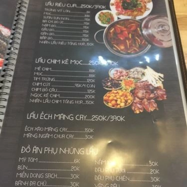 Thực đơn- Quán Ăn Bao Quán - Ẩm Thực Việt