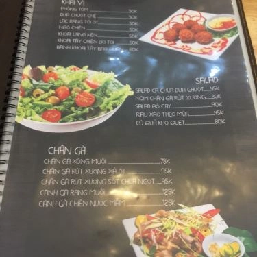 Thực đơn- Quán Ăn Bao Quán - Ẩm Thực Việt