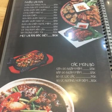 Thực đơn- Quán Ăn Bao Quán - Ẩm Thực Việt