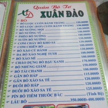 Thực đơn- Quán Ăn Bảy Biệm - Bò Tơ