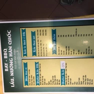 Thực đơn- Quán Ăn Bay - Lẩu & Nướng Hàn Quốc