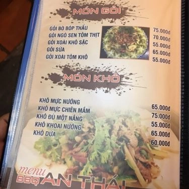 Thực đơn- Quán Ăn An Thái BBQ