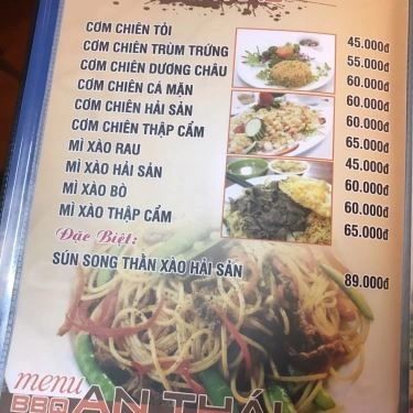Thực đơn- Quán Ăn An Thái BBQ