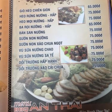 Thực đơn- Quán Ăn An Thái BBQ