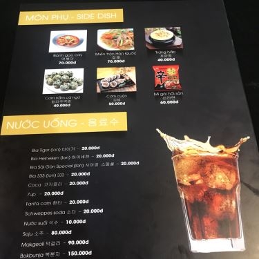 Thực đơn- Nhà Hàng BBQ BOX 414