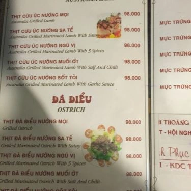 Thực đơn- Quán Ăn BBQ Ngói - Món Nướng