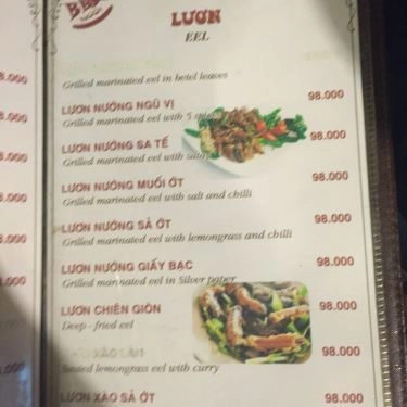 Thực đơn- Quán Ăn BBQ Ngói - Món Nướng
