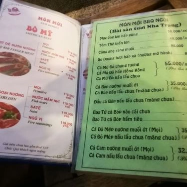 Thực đơn- Quán Ăn BBQ Ngói - Món Nướng