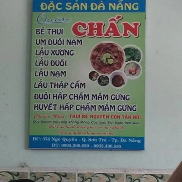Thực đơn- Quán Ăn Bê Thui Chấn - Ngô Quyền