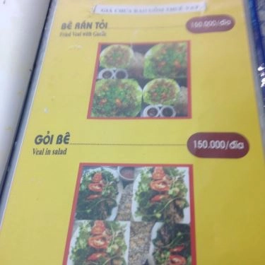 Thực đơn- Quán Ăn Bê Thui Hương