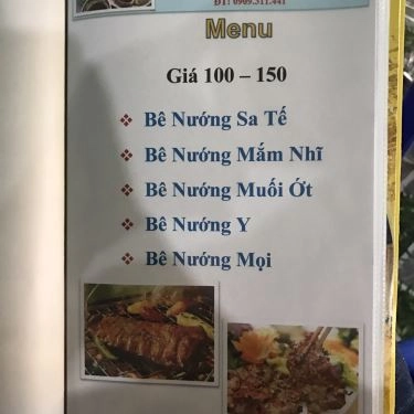 Thực đơn- Quán Ăn Bê Thui Huynh Đệ