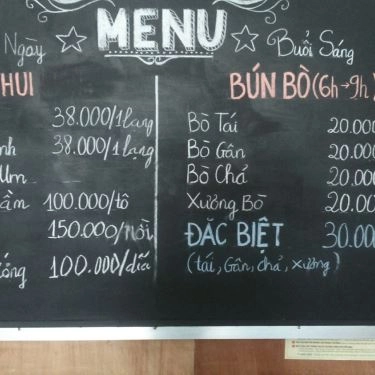 Thực đơn- Quán Ăn Bê Thui Lão Hạc