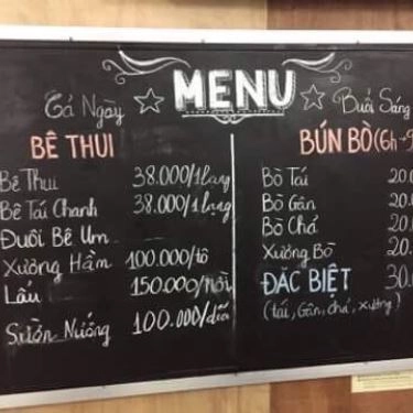 Thực đơn- Quán Ăn Bê Thui Lão Hạc
