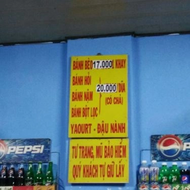 Thực đơn- Quán Ăn Bé Tư - Bánh Hỏi & Bánh Bèo