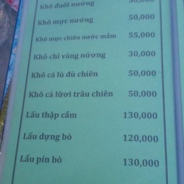 Thực đơn- Quán Ăn Bê Vàng Củ Chi