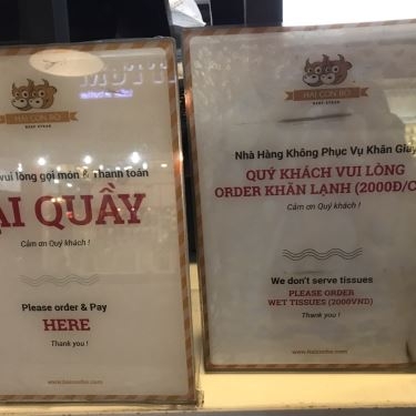 Tổng hợp- Nhà Hàng Beefsteak Hai Con Bò - Quang Trung