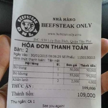 Tổng hợp- Quán Ăn Beefsteak Only - 939 Lũy Bán Bích