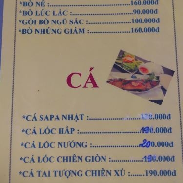 Thực đơn- Nhà Hàng Bến Đò Quán - Ẩm Thực Bờ Sông