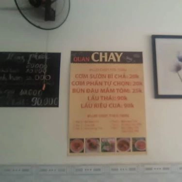 Thực đơn- Quán Ăn Bếp Chay Phạm Hồng Phước - Trường Sa