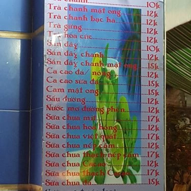 Thực đơn- Quán Ăn Bếp Nhỏ - Phở Cuốn Hà Nội