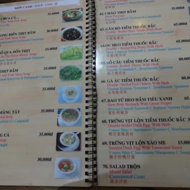 Thực đơn- Quán Ăn Nhà Hàng Bếp Sài Gòn