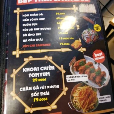 Thực đơn- Quán Ăn Bếp Thái Sawadee