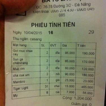 Tổng hợp- Quán Ăn Bia Tô Lão Đại - 3 Tháng 2