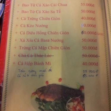 Thực đơn- Quán Ăn Bia Tuyết 88 - Bắc Hải