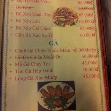 Thực đơn- Quán Ăn Bia Tuyết 88 - Bắc Hải