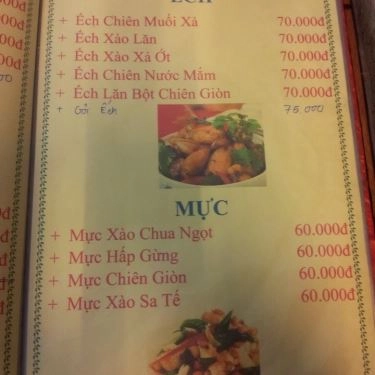 Thực đơn- Quán Ăn Bia Tuyết 88 - Bắc Hải