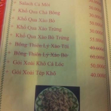 Thực đơn- Quán Ăn Bia Tuyết 88 - Bắc Hải