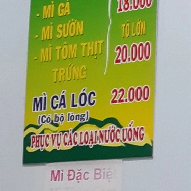 Thực đơn- Quán Ăn Bích - Mì Quảng Cá Lóc