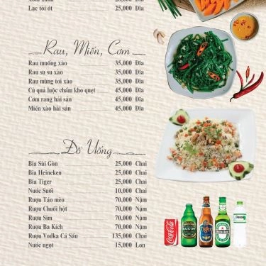 Thực đơn- Quán Ăn Biển Cua - Các Món Cua & Gà