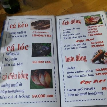 Thực đơn- Quán Ăn Biển Xanh Quán