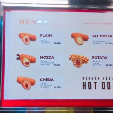 Thực đơn- Quán Ăn Bigbro Korean Hotdog