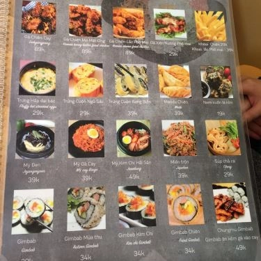 Thực đơn- Quán Ăn Bingo House - Ẩm Thực Hàn Quốc