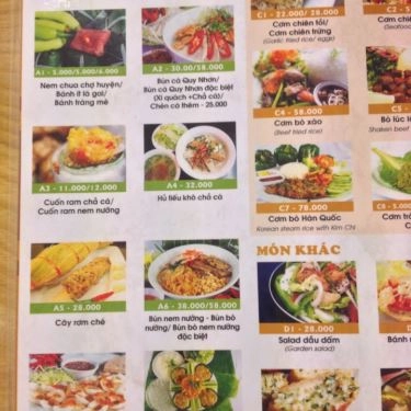 Thực đơn- Quán Ăn Bò 33 Món