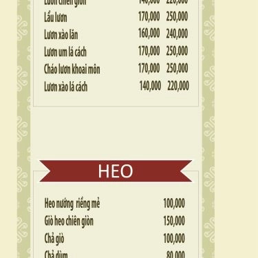 Thực đơn- Quán Ăn Bò 7 Món Bình Quới