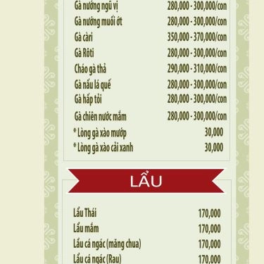 Thực đơn- Quán Ăn Bò 7 Món Bình Quới
