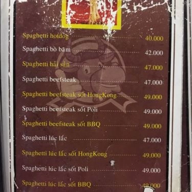 Thực đơn- Quán Ăn Bò Beefsteak Trần Hữu Trang