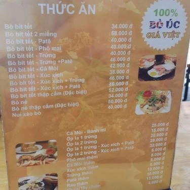 Thực đơn- Quán Ăn Bò Bít Tết F2
