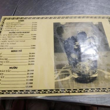 Thực đơn- Quán Ăn Bò Bit Tết Hoàng Yến