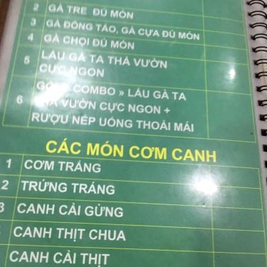 Thực đơn- Quán Ăn Bồ Câu Chiến Sĩ - Đặc Sản Chim Trời